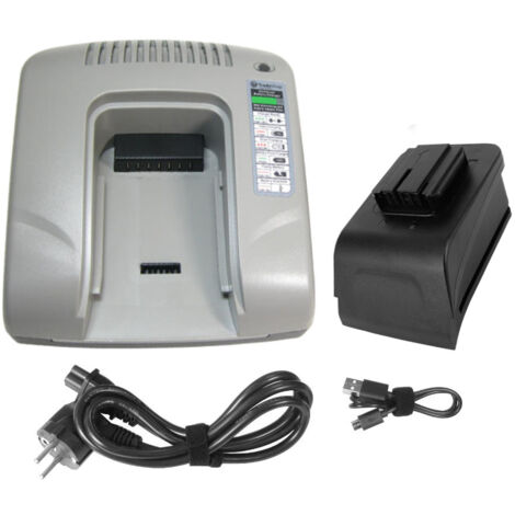 Trade-Shop Akku Ladegerät 7,2V-18V mit USB kompatibel mit Milwaukee 48-11-1970, 48-11-2232, 49-24-0160, 48-11-1000, 48-11-2050, 48-11-2230, 48-11-1024 (1/2)