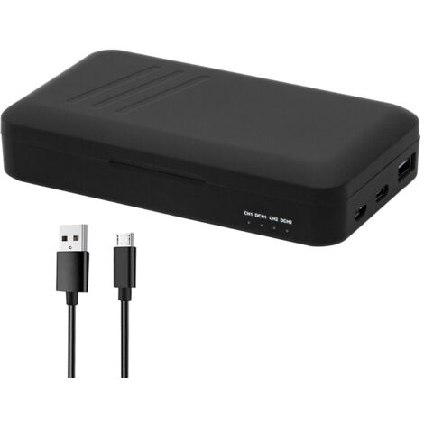 Trade-Shop Dual Ladegerät mit Powerbank Funktion und Speicherkarten Aufbewahrung kompatibel mit Nikon EN-EL15, EN-EL15a, EN-EL15b, EN-EL15c Akkus (1/4)