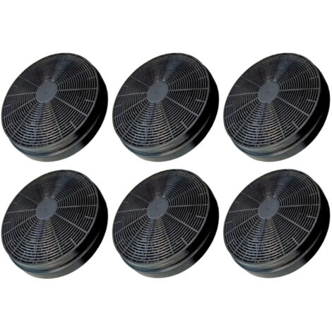 Trade-Shop Aktivkohlefilter 175mm x 35mm ersetzt Fagor AS0015184, Hanseatic CF110 K10001 812120 4016572013856, Schneider CF110 K10001 4016572013856 - 6 Stück (1/4)