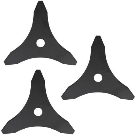 Trade-Shop Dickichtmesser / Schneideklinge 3-Zahn 255 x 25,4mm für Kawasaki KBH27 KBH34 KBH43 KBH48, Fuxtec FX-PS152 Freischneider - 3 Stück