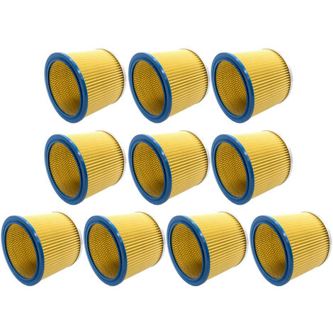 10x Trade-Shop Lamellenfilter Filterpatrone Ersatz für Rowenta Bully, RU 01 02 03 04 05 100 101 105 520 RU03, Budget WVC 1600, Nevac PT450, FIF NTS, FAM Aquavac (1/3)