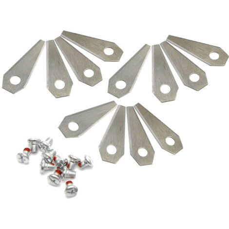 Trade-Shop 12x Messer Klingen Edelstahl 1mm kompatibel mit Bosch Indego 1100 Connect, Indego 1200 Connect, Indego 1300, Indego M 700 ersetzt F016800321
