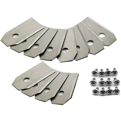 Trade-Shop 12x Ersatzmesser Ersatzklingen Edelstahl 35mm kompatibel mit Gardena R130Li, R160Li, R165, R180, Sileno, Sileno+, Sileno City / Silber (1/5)