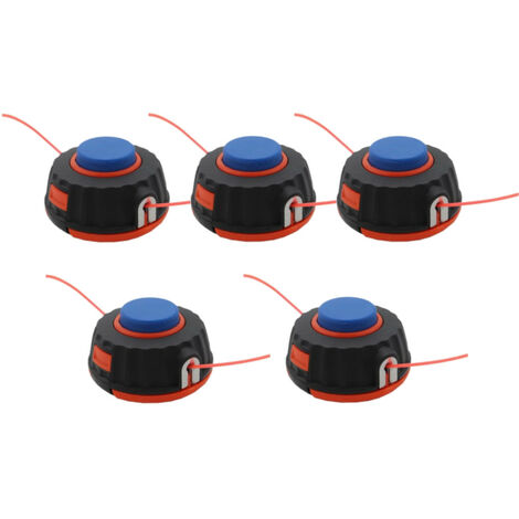 Trade-Shop Trimmerkopf / Mähkopf M10 x 1,25mm Links kompatibel mit Kawasaki KBH27 KBH34 KBH43 KBH48, Demon RQ415 RQ430 RQ508 RQ508 PRO RQ580, RQ680 - 5 Stück