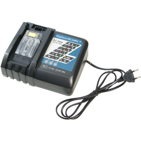 Trade-Shop Li-Ion Akku Ladegerät 14,4V-18V Ladestation für Makita DA340DRF DF440 DF440DRFX DF440DRFXW DDA340RMJ DDF446RMJ DDF448RMJ DHP446RFJ (1/4)