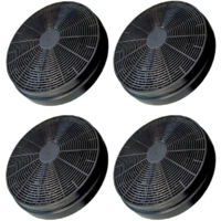 Trade-Shop Aktivkohlefilter für Bomann DU 612, DU 613, DU 613.1IX, DU 620G, DU 621G, DU 657G, DU 658G, DU 659IX, DU 660IX, DU 667G, DU 668G - 4 Stück