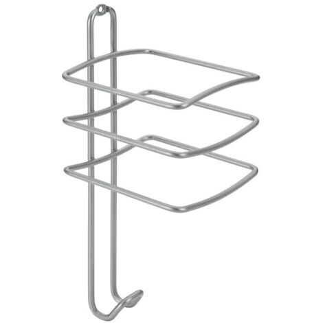 Metaltex Serie Onda – Porta Asciugacapelli E Piastra 10x10x25 Cm – Design Senza Spigoli, Rivestimento Polytherm - 2