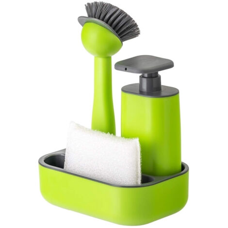 Set Dosatore E Spazzola Da Cucina Verde (1/5)