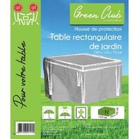 Housse de protection Table de Jardin Rectangulaire Haute qualité polyester L 240 x l 110 x h 70 cm Couleur Anthracite - Anthracite