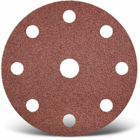 MENZER Red Klett-Schleifscheiben, 150 mm, 9-Loch, f. Exzenterschleifer, Normalkorund (50 Stk.) K240 (1/5)