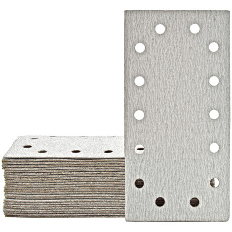Produktbild von MioTools Shark Klett-Schleifscheiben 125 Mm – 50 Stück, K80, 17-Loch, Normalkorund Mit Stearatbeschichtung, Für Exzenterschleifer, Für Farbe/Lack/Holz