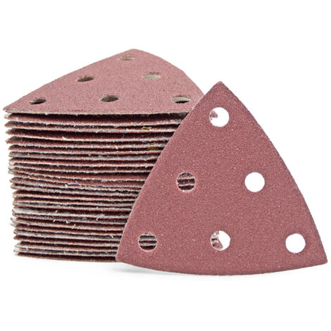 MioTools Fox Klett-Schleifblätter, 93 mm, 6-Loch, f. Deltaschleifer, Normalkorund (50 Stk.) K240