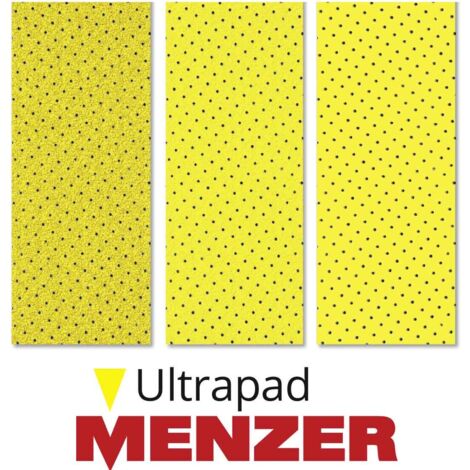 MENZER Ultrapad Disques abrasifs auto-agrippants, 290 x 250 mm, p. Ponceuses à plâtre, Corindon supérieur blanc (Lot de 2) G220