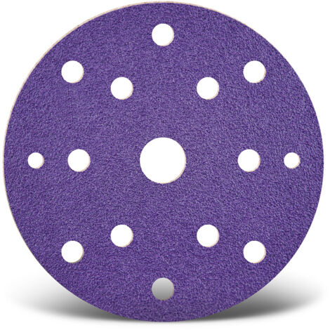 MENZER Titanium HD Disques abrasifs auto-agrippants, 150 mm, 15 trous, p. Ponceuses excentriques, Mix céramique (Lot de 50) G1000 (1/5)