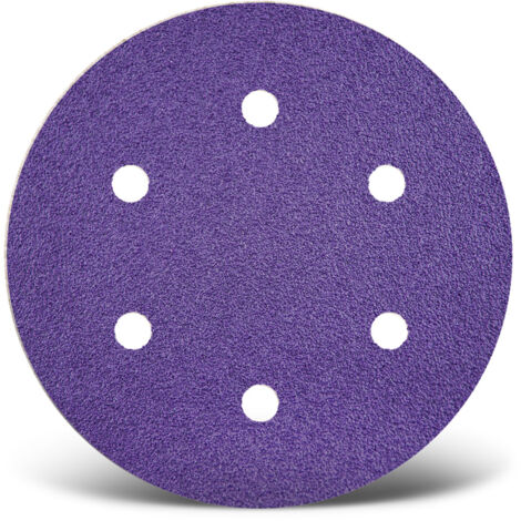 MENZER Titanium HD Disques abrasifs auto-agrippants, 150 mm, 6 trous, p. Ponceuses excentriques, Mix céramique (Lot de 50) G1000 (1/5)