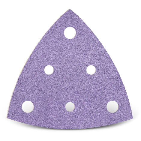MENZER Purple HD Feuilles abrasives auto-agrippantes, 82 mm, 6 trous, p. Ponceuses delta, Mix céramique (Lot de 50) G400 (1/5)