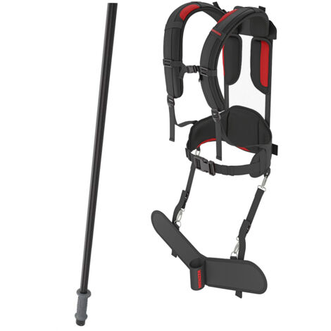 Menzer – Harnais et rallonge pour ponceuse à bras – Set avec tube rallonge VARIO 500+ – Pour ponçage de murs et plafonds jusqu'à 3m – Harnais ergonomique