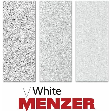 MENZER White Disques abrasifs auto-agrippants, 225 mm, p. Ponceuses à plâtre, Corindon normal (Lot de 5) G120