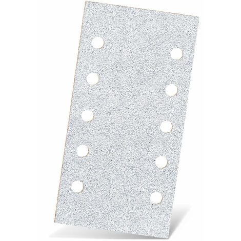 MENZER White Feuilles abrasives auto-agrippantes, 230 x 115 mm, 10 trous, p. Ponceuses vibrantes, Corindon normal (Lot de 50) G400 (1/5)