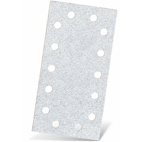 MENZER White Feuilles abrasives auto-agrippantes, 230 x 115 mm, 14 trous, p. Ponceuses vibrantes, Corindon normal (Lot de 50) G400 (1/5)