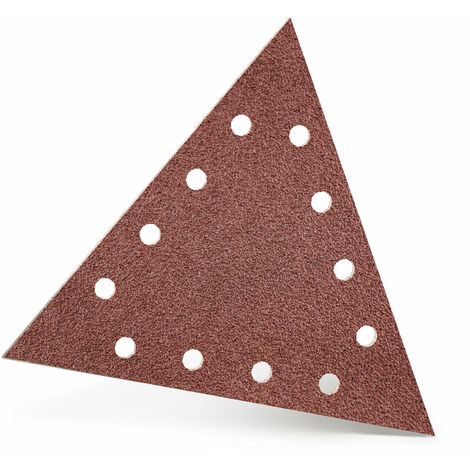 MENZER Red Disques abrasifs auto-agrippants, 290 x 250 mm, 12 trous, p. Ponceuses à plâtre, Corindon normal (Lot de 5) G80 (1/5)