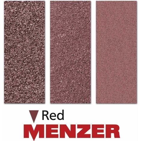 MENZER Red Disques abrasifs auto-agrippants, 290 x 250 mm, 12 trous, p. Ponceuses à plâtre, Corindon normal (Lot de 2) G36