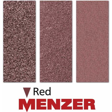 MENZER Red Disques abrasifs auto-agrippants, 290 x 250 mm, 12 trous, p. Ponceuses à plâtre, Corindon normal (Lot de 10) G36