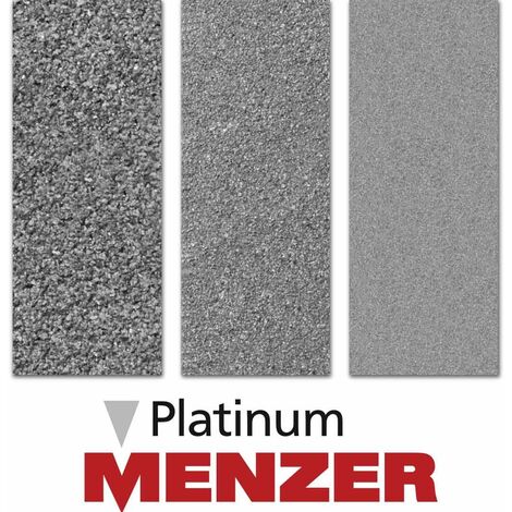 MENZER Platinum Disques abrasifs auto-agrippants, 290 x 250 mm, 12 trous, p. Ponceuses à plâtre, Corindon semi-supérieur (Lot de 5) G150