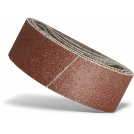 MENZER Red Bandes abrasives, 303 x 40 mm, p. Ponceuses à bande portatives, Corindon normal (Lot de 10) G120 (1/6)