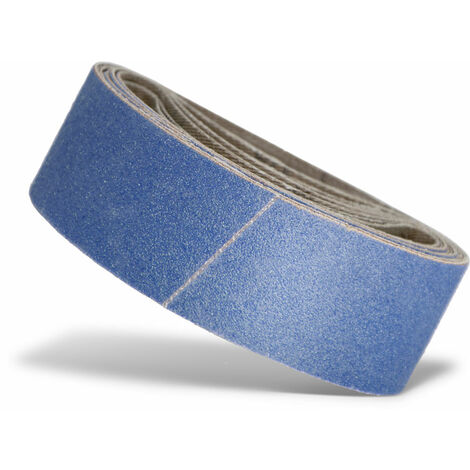 10 bandes abrasives MENZER p. ponceuses à bande, 303 x 40 mm / aucune trous / G120 / Corindon de zirconium