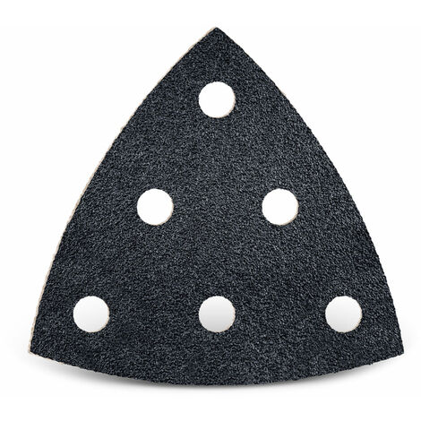 MENZER Black Feuilles abrasives auto-agrippantes, 93 mm, 6 trous, p. Ponceuses delta, Carbure de silicium (Lot de 50) G400 (1/5)