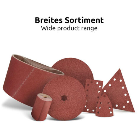 MioTools Fox Bandes abrasives, 533 x 75 mm, p. Ponceuses à bande portatives, Corindon normal (Lot de 10) G60