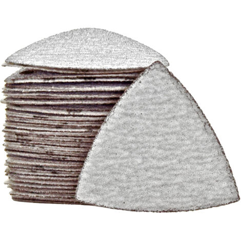MioTools Shark Feuilles abrasives auto-agrippantes, 82 mm, p. Ponceuses delta, Corindon normal (Lot de 50) G400 (1/5)
