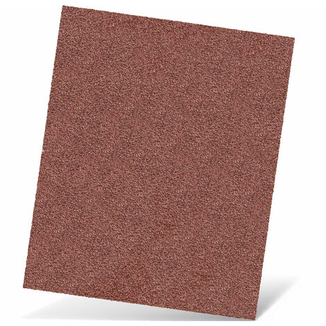 MENZER Red Feuilles abrasives, 280 x 230 mm, p. Cales à poncer, Corindon normal (Lot de 10) G150