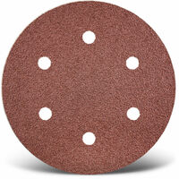 Lot De 5 Disques Abrasifs MENZER Red 225 Mm 6 Trous Grain 150 - Auto-agrippants Pour Ponceuses à Plâtre Et Girafe