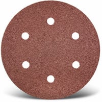 MENZER Red Disques abrasifs auto-agrippants, 225 mm, 6 trous, p. Ponceuses à plâtre, Corindon normal (Lot de 25) G120