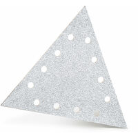 MENZER White Disques abrasifs auto-agrippants, 290 x 250 mm, 12 trous, p. Ponceuses à plâtre, Corindon normal (Lot de 5) G180