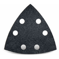 MENZER Black Feuilles abrasives auto-agrippantes, 93 mm, 6 trous, p. Ponceuses delta, Carbure de silicium (Lot de 50) G240