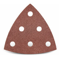 MENZER Red Feuilles abrasives auto-agrippantes, 93 mm, 6 trous, p. Ponceuses delta, Corindon normal (Lot de 50) G180