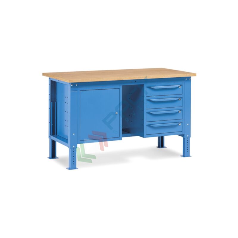 BANCO DA LAVORO 103,1x70,5x85,5 cm SMONTATO PIANO MULTIPLEX COLORE BLU  (LxPxH)