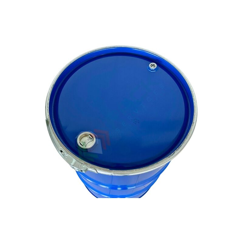 Fusto ferro cilindrico 220 Lt, ADR liquidi, blu/grezzo