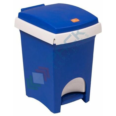 Pattumiera a pedale per bagno 4,5 LT secchio per spazzatura colore azzurro