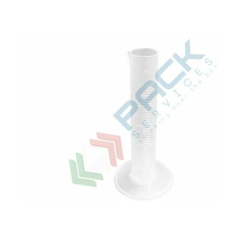 Cilindro Graduato In PP - 50 Ml | Base Rotonda Con Beccuccio | Da Laboratorio O Casa