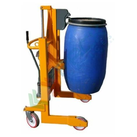 Carrello manuale portafusti per fusti in plastica