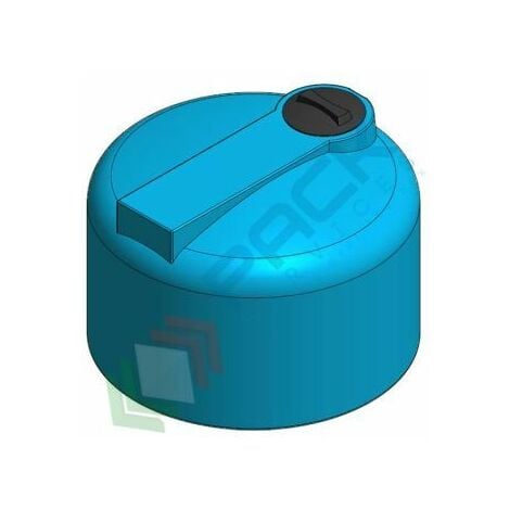 Serbatoio acqua in plastica (PE), cilindrico verticale basso, capacità 500 Lt, Mis. Ø 1000 x 705 H mm, colore azzurro