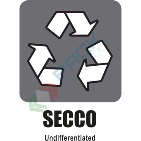 Adesivo per bidoni raccolta differenziata SECCO