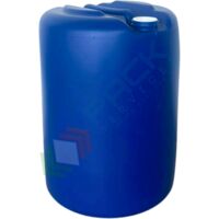 Fusto in plastica (HDPE) con tappi Tri Sure (inclusi), cilindrico, capacità 50 Lt, ADR/ONU per liquidi, uso alimentare