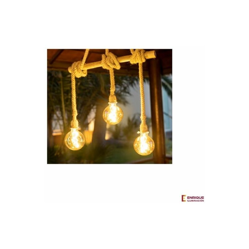 Lámpara colgante solar 3 bombillas exterior Chiara New Garden