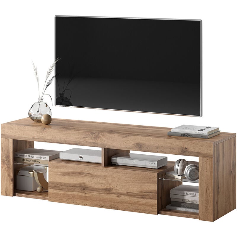 Selsey Bianko - Mueble TV - para la sala de estar - 140 cm de ancho - roble lancaster - moderno