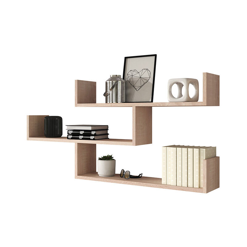 LYLY Estantería pequeña de madera de pie para estantería multiusos, estante  de exhibición de madera abierta para el hogar y la oficina (color gris